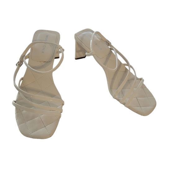 Marc Fisher Hamora Women's Strappy Heeled‎ Sandals Shoes Ivory/Cream Size 7 - Picture 1 of 6